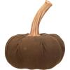 imageCreative CoOp Large Flocked Resin Pumpkin with Stone Powder Brown