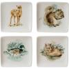 imageCreative CoOp Stoneware Plate with Animal and Floral Edge Multicolor Set of 4Multicolor