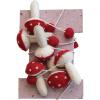 imageCreative CoOp Wool Felt Mushrooms and Pom Poms Garland Red and White