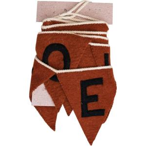imageCreative CoOp 72quotL Handmade Wool Felt Pennant Banner quotHappy Halloweenquot Orange Color ampamp Black
