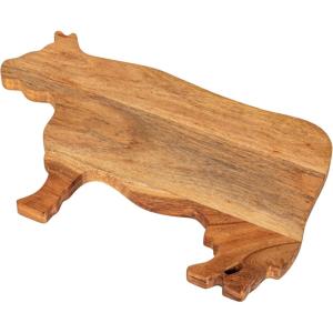imageCreative CoOp Acacia Wood Cow Shaped CheeseCutting Board Natural