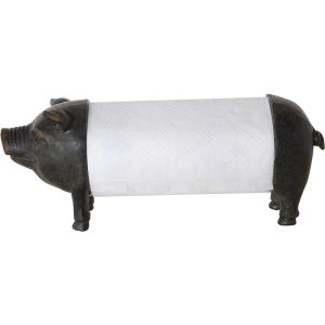 imageCreative CoOp Antiqued Bronze Pig Paper Towel Holder