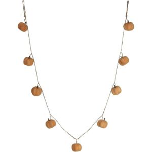 imageCreative CoOp Decorative Felt Pumpkin Garland with Jute Cord Orange Color and Natural