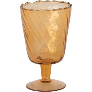 imageCreative CoOp Glass Stemmed VaseVotive Holder Amber Color