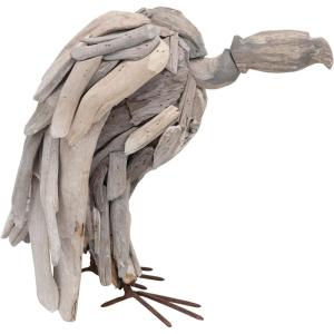 imageCreative CoOp Handmade Driftwood Vulture with Metal Feet with Natural Color Metal Feet for Christmas and The HolidaysVulture