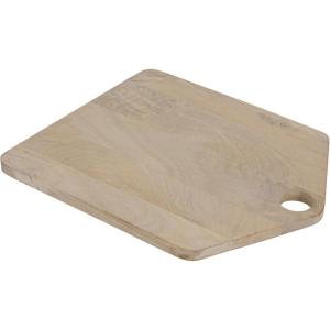 imageCreative CoOp Mango Wood CheeseCutting Board with Handle Whitewashed