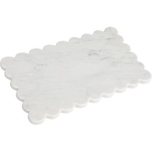 imageCreative CoOp Marble Cheese Board with Scalloped Edge White