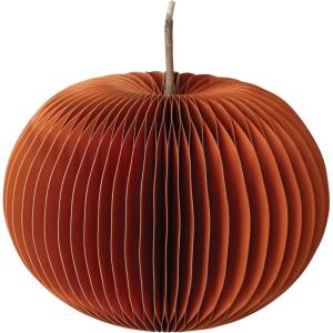 imageCreative CoOp Paper Folding Honeycomb Pumpkin with Twig Stem Orange