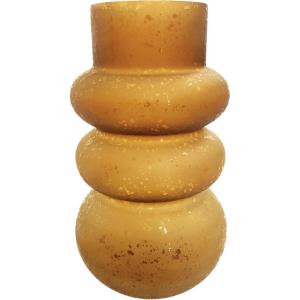 imageCreative CoOp Round Curved Glass Vase Frosted Finish Brown