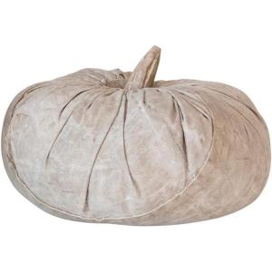imageCreative CoOp Vintage Cotton Canvas Pumpkin with Mango Wood Stem Natural