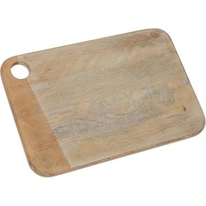 imageCreative CoOp Wide Mango Wood Rectangle Cheese and Cutting Board with Handle Whitewashed