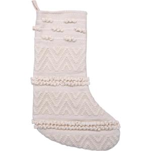 imageCreative CoOp Woven Cotton Blend Stocking Cream