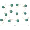image72quot L Flocked Glass Ball Ornament Garland wGold Cord Mint Color