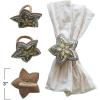 imageCreative CoOp 3 H Wool Felt Star Napkin Ring wEmbroidery Beads ampamp Sequins Multi Color Set of 4
