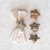imageCreative CoOp 3 H Wool Felt Star Napkin Ring wEmbroidery Beads ampamp Sequins Multi Color Set of 4