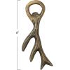 imageCreative CoOp 6quot L Cast Aluminum Antler Bottle Opener Antique Gold Finish