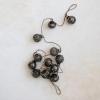imageCreative CoOp 72 L Embossed Mercury Glass Ornament Garland wJute Cord Antique Pewter Finish