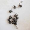 imageCreative CoOp 72 L Embossed Mercury Glass Ornament Garland wJute Cord Antique Pewter Finish