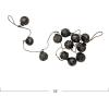 imageCreative CoOp 72 L Embossed Mercury Glass Ornament Garland wJute Cord Antique Pewter Finish