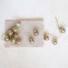 imageCreative CoOp 72quot L Etched Mercury Glass Ball Ornament Garland wSnowflakes Antique Gold Finish