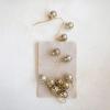 imageCreative CoOp 72quot L Etched Mercury Glass Ball Ornament Garland wSnowflakes Antique Gold Finish