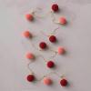 imageCreative CoOp 72quot L Flocked Glass Ball Ornament wGold Cord Pink ampamp Red Garland
