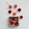 imageCreative CoOp 72quot L Flocked Glass Ball Ornament wGold Cord Pink ampamp Red Garland