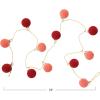 imageCreative CoOp 72quot L Flocked Glass Ball Ornament wGold Cord Pink ampamp Red Garland