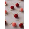 imageCreative CoOp 72quot L Flocked Glass Ball Ornament wGold Cord Pink ampamp Red Garland