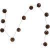 imageCreative CoOp 72quot L Handmade Recycled Paper Honeycomb Ball Garland wGold Glitter Mulberry Color