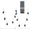 imageCreative CoOp 72quot L Handmade Recycled Paper Honeycomb Finial Garland wGold Glitter Blue