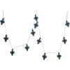 imageCreative CoOp 72quot L Handmade Recycled Paper Honeycomb Finial Garland wGold Glitter Blue