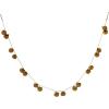 imageCreative CoOp Acrylic Pom Pom Garland with Wool Felt Leaves Mustard Color and Green