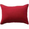 imageCreative CoOp Cotton Slub Lumbar Pillow with Embroidered Trees Pom Trim Red Green Natural