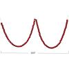 imageCreative CoOp Decorative Handmade Wool Felt Ball Garland in Printed Drawstring Bag Red