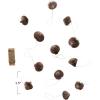 imageCreative CoOp Decorative Paper Folding Honeycomb Ornaments with DIY Garland String Brown Set of 12