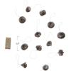 imageCreative CoOp Decorative Paper Folding Honeycomb Ornaments with DIY Garland String Grey Color Set of 12