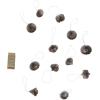 imageCreative CoOp Decorative Paper Folding Honeycomb Ornaments with DIY Garland String Grey Color Set of 12