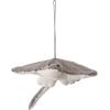imageCreative CoOp Handmade Fabric Velvet Stingray Ornament Grey and Cream Color