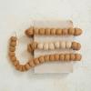 imageCreative CoOp Handmade Wool Felt Ball Garland Brown and Cream Color