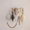 imageCreative CoOp Handmade Wool Felt Ball Garland Brown and Cream Color