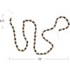 imageCreative CoOp Handmade Wool Felt Ball Garland Cream Color and Brown