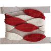 imageCreative CoOp Handmade Wool Felt Garland Red and Cream Color