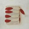 imageCreative CoOp Handmade Wool Felt Garland Red and Cream Color