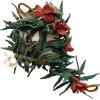 imageCreative CoOp Handmade Wool Felt Leaf Garland with Flowers Multicolor