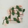 imageCreative CoOp Handmade Wool Felt Leaves and Pom Pom Cherries Garland Green Pink and Brown