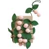 imageCreative CoOp Handmade Wool Felt Leaves and Pom Pom Cherries Garland Green Pink and Brown