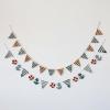 imageCreative CoOp Handmade Wool Felt Pennant Nautical Garland Multicolor