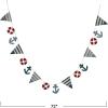 imageCreative CoOp Handmade Wool Felt Pennant Nautical Garland Multicolor