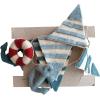 imageCreative CoOp Handmade Wool Felt Pennant Nautical Garland Multicolor